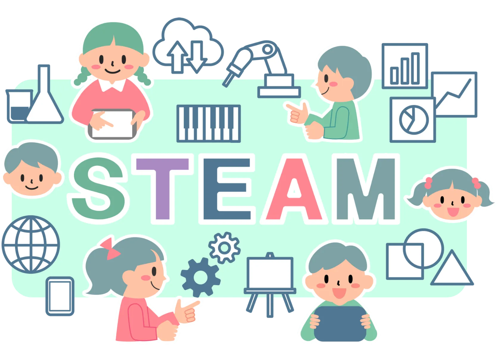 札幌市西区の学童保育、STイングリッシュアクティビティのイラスト